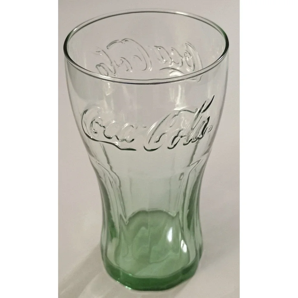 3-Set Coca Cola Drinking Glasses (Green) 16.7oz. (494ml) New With Tags‎